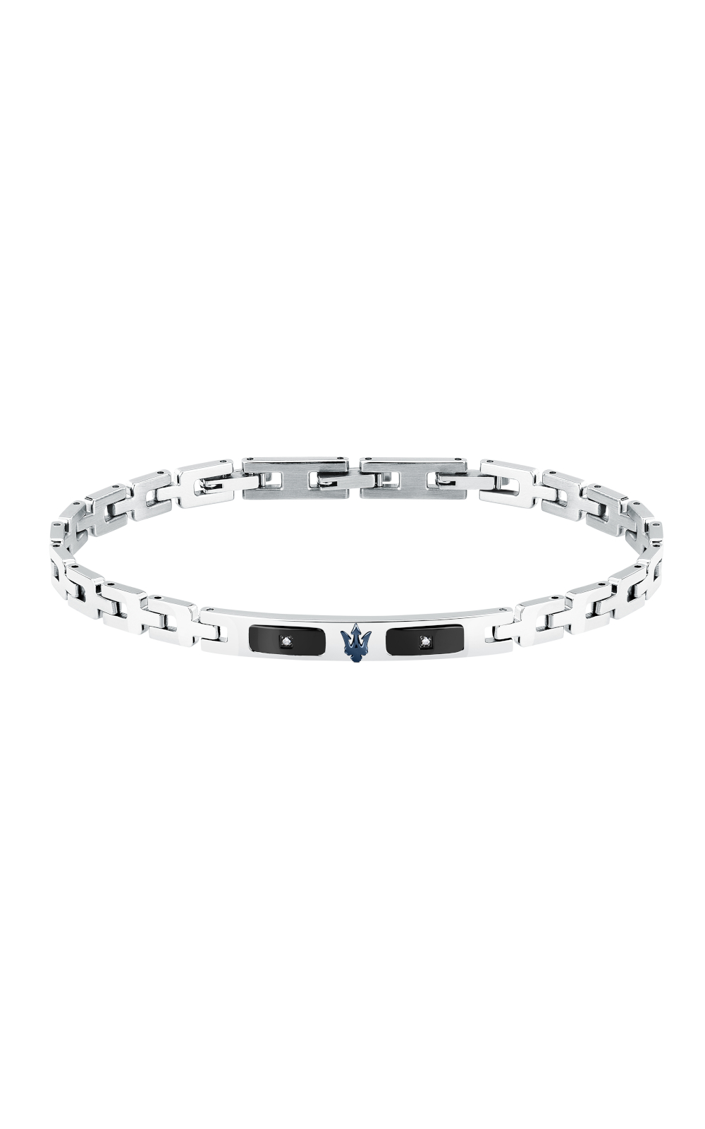 MASERATI-DIAMONDS-JM125ATY24-Βραχιόλι-Δίχρωμο-Με-Τρίαινα-2 MASERATI ΑΝΔΡΙΚΟ ΒΡΑΧΙΟΛΙ JM125ATY24 - Image 1