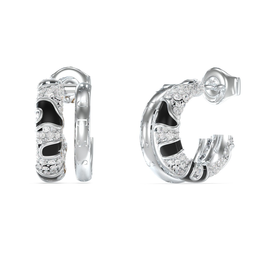 GUESS-STEEL-FABULOUS-ME-JUBE05193JWRHBKT-U-Κρίκοι-Δίχρωμοι-Με-Πέτρες-Και-Λογότυπο GUESS ΓΥΝΑΙΚΕΙΑ ΣΚΟΥΛΑΡΙΚΙΑ JUBE05193JWRHBKT/U - Image 1