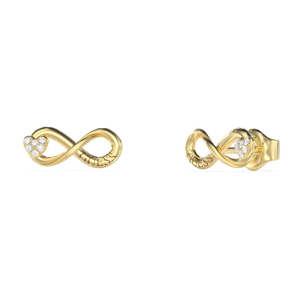 GUESS-STEEL-LOVE-BITES-JUBE06049JWYGT-U-Σκουλαρίκια-Χρυσά-Με-Άπειρο GUESS ΓΥΝΑΙΚΕΙΑ ΣΚΟΥΛΑΡΙΚΙΑ JUBE06049JWYGT/U - Image 1