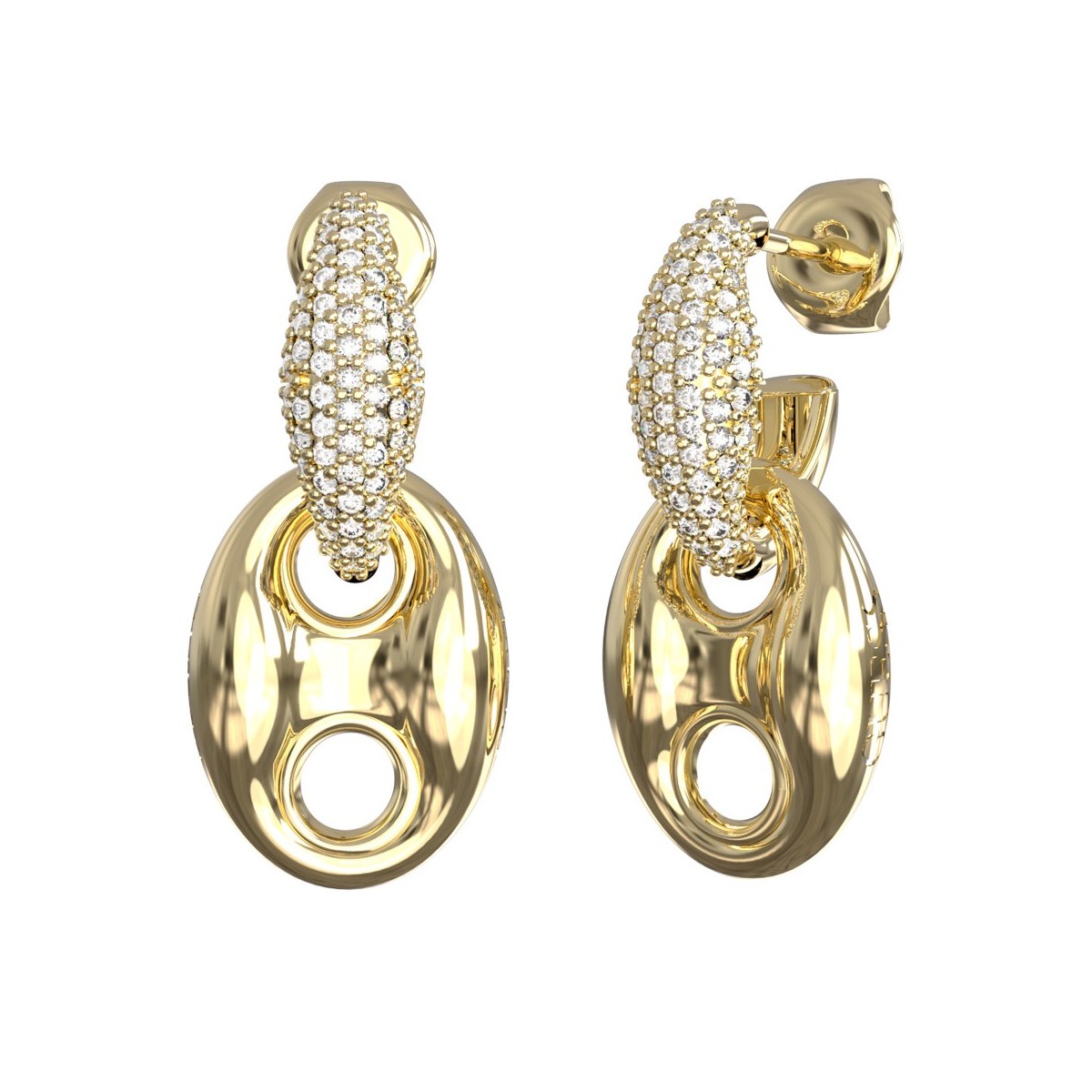 GUESS-STEEL-MARINA-JUBE06221JWYGT-U-Σκουλαρίκια-Χρυσά-Με-Πέτρες GUESS ΓΥΝΑΙΚΕΙΑ ΣΚΟΥΛΑΡΙΚΙΑ JUBE06221JWYGT/U - Image 1