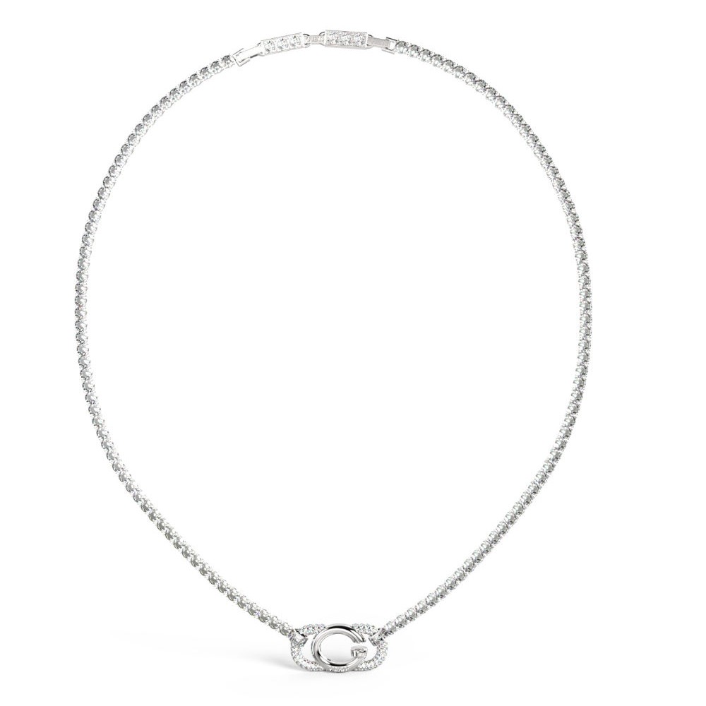 GUESS-STEEL-OH-MY-G-JUBN04506JWRHT-U-Κολιέ-Ασημένιο-Με-Λογότυπο-Με-Πέτρες-1 GUESS ΓΥΝΑΙΚΕΙΟ ΚΟΛΙΕ JUBN04506JWRHT/U - Image 1