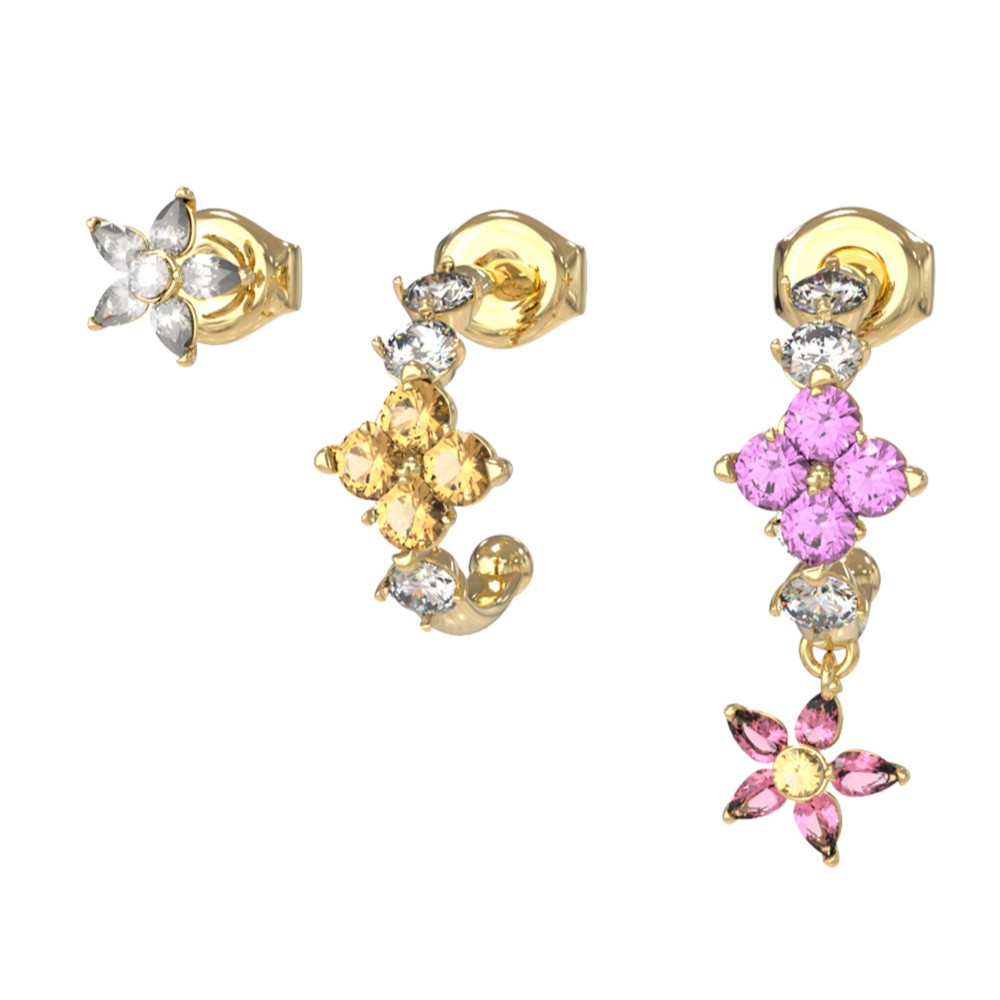GUESS-STEEL-SECRET-GARDEN-JUBE06035JWYGMCT-U-Σκουλαρίκια-Χρυσά-Με-Πέτρες-Σε-Κουτάκι GUESS ΓΥΝΑΙΚΕΙΑ ΣΚΟΥΛΑΡΙΚΙΑ JUBE06035JWYGMCT/U - Image 1