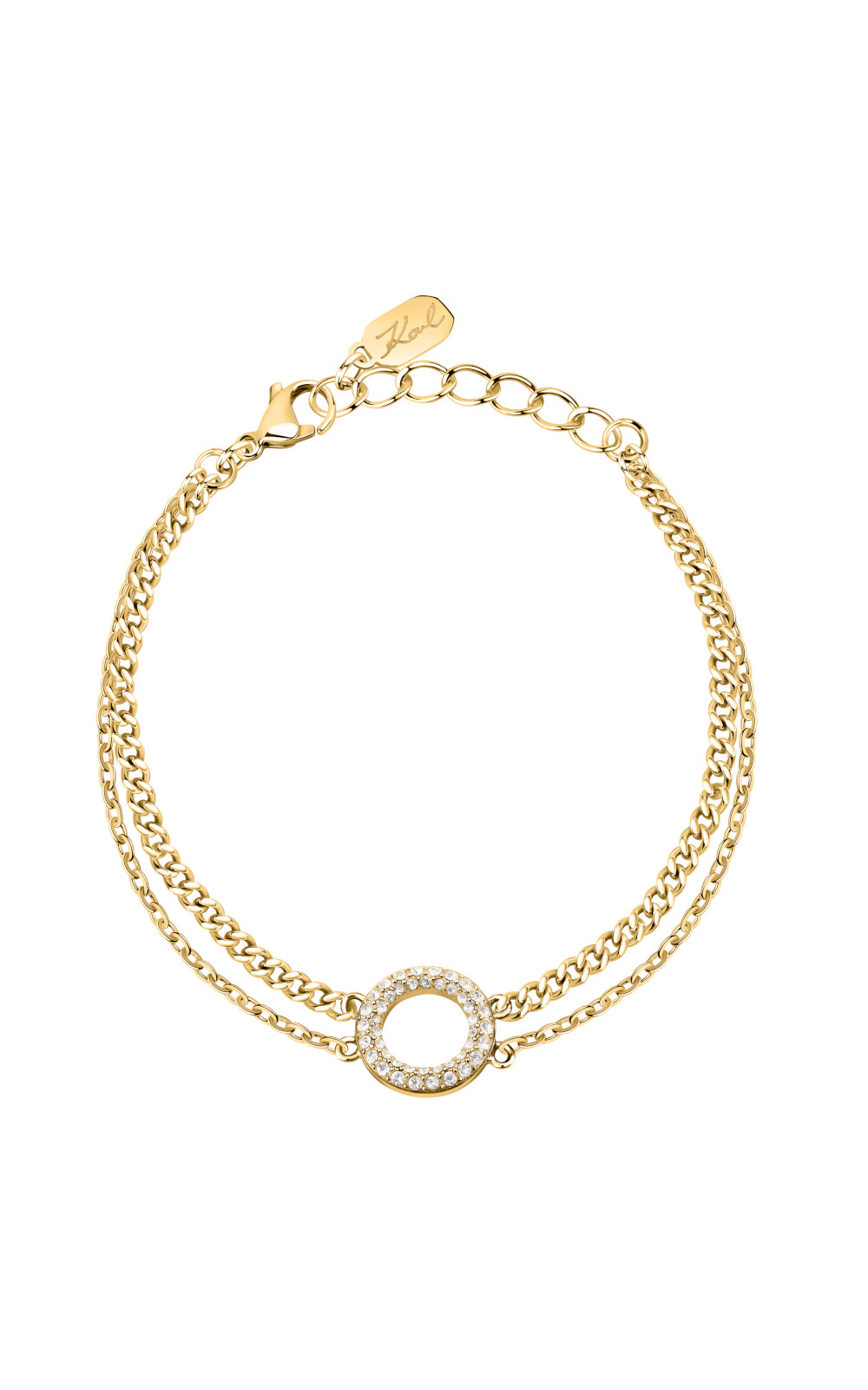 KARL-LAGERFELD-CRYSTALS-KLAYC56-Γυναικείο-Βραχιόλι-Χρυσό-Με-Πέτρες KARL LAGERFELD ΓΥΝΑΙΚΕΙΟ ΒΡΑΧΙΟΛΙ KLΑΥC56 - Image 1